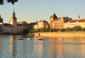 Right bank of the Vltava River from Střelecký ostrov