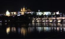 Prague's Hradcany Castle, Charles bridge and left band of the Vltava